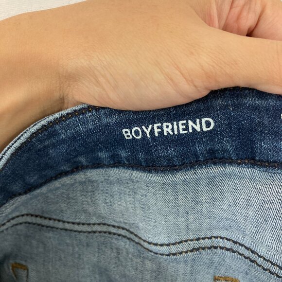 Lane Bryant size 18 Blue Medium Wash Light Distressed Boyfriend Jeans - Picture 2 of 10